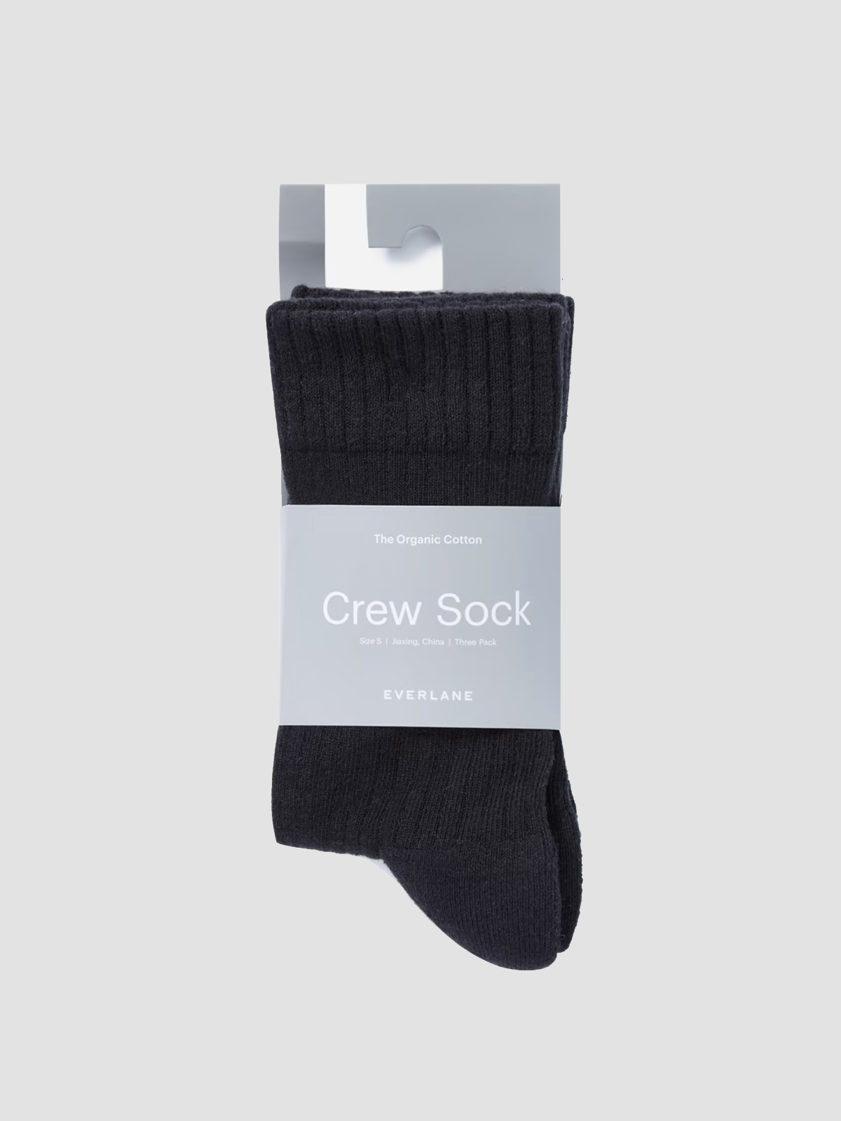Cotton Ribbed Crew Sock